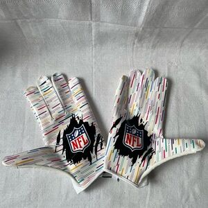 New Nike Vapor Jet Reciever Gloves NFL Crucial Catch White Mens Size 2XL